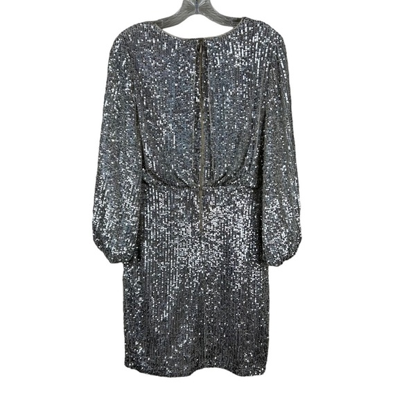 Eliza J Silver Sequined Dress - Picture 9 of 15